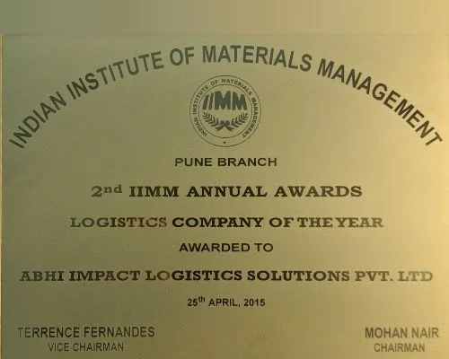 IIMM Annual Awards - Logistics Company of the Year