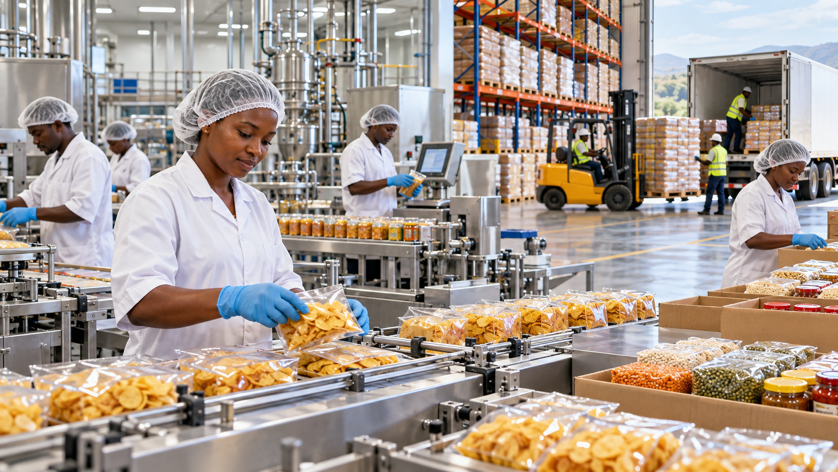 food processing in-plant logistics infographics