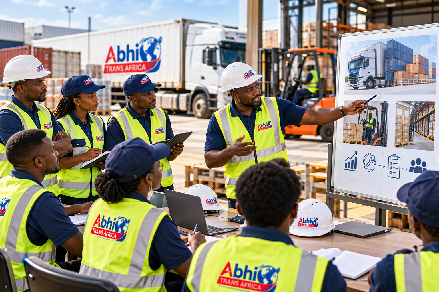 African logistics teams working across East Africa